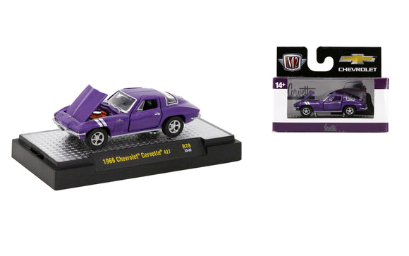 1:64 1966 Chevrolet Corvette 427 -- Purple -- M2 Machines
