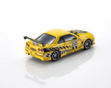 (Pre-Order) 1:64 Nissan R34 Skyline GTR -- MOONEYES Yellow -- Kyosho 07134LM2