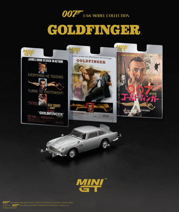 (Pre-Order) 1:64 Aston Martin DB5 “Goldfinger” -- James Bond Collection -- Mini GT