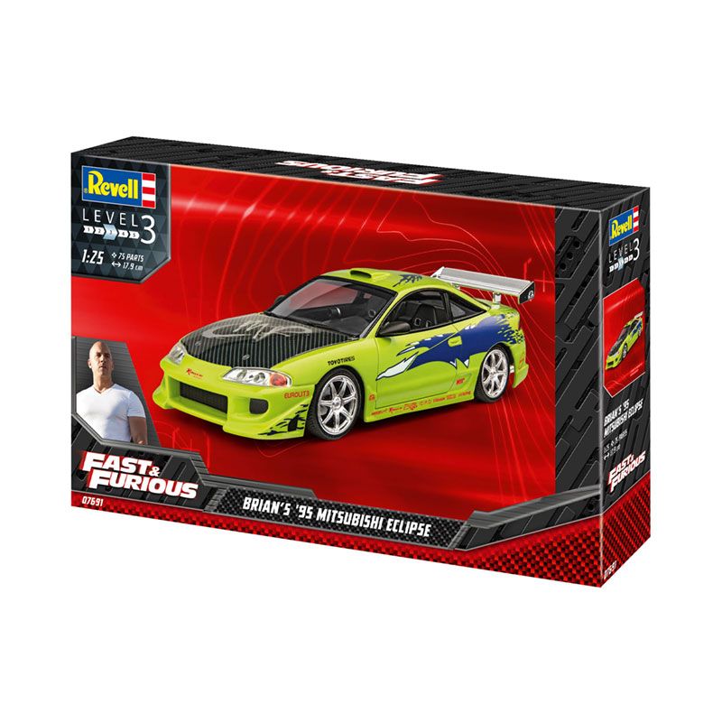 1:25 Mitsubishi Eclipse -- Brian's Fast & Furious -- PLASTIC KIT -- Re