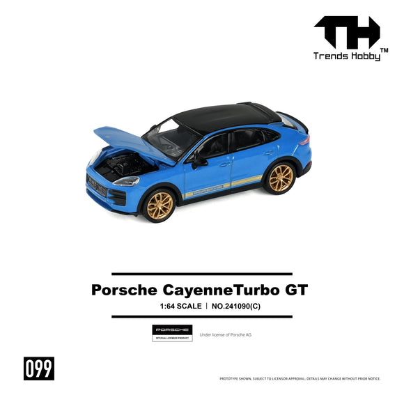 (Pre-Order) 1:64 Porsche Cayenne Turbo GT -- Royal Blue -- Trends Hobby