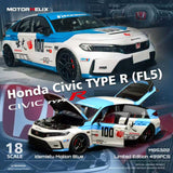 1:18 Honda Civic Type-R (FL5) -- Idemistu Motion Blue -- Motorhelix M85322