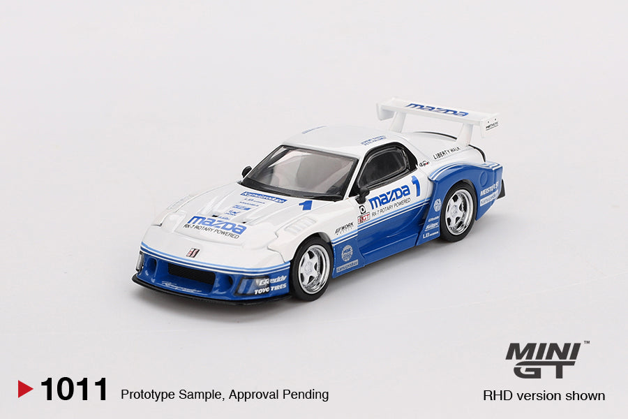 1:64 Mazda RX-7 LB-Super Silhouette -- Blue/White IMSA -- Mini GT MGT0