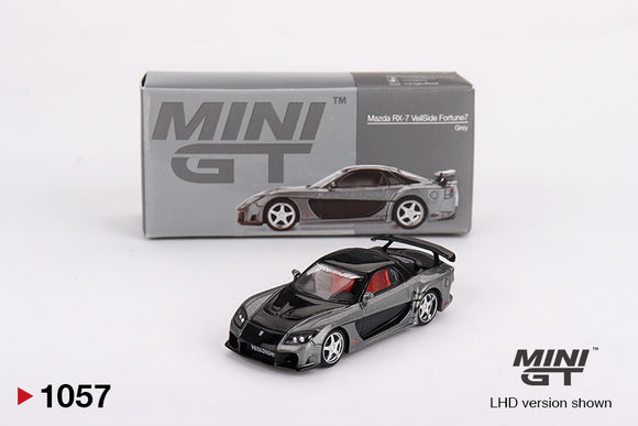 1:64 Mazda RX-7 VeilSide Fortune -- Grey -- Mini GT MGT01057