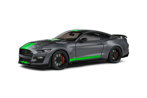 1:18 2023 Shelby Mustang GT500 KR -- Grey w/Green Stripes -- Solido Ford