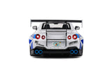 1:18 Nissan R35 GTR Liberty Walk 2.0 -- White w/Blue Stripes -- Solido