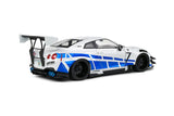 1:18 Nissan R35 GTR Liberty Walk 2.0 -- White w/Blue Stripes -- Solido