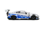 1:18 Nissan R35 GTR Liberty Walk 2.0 -- White w/Blue Stripes -- Solido