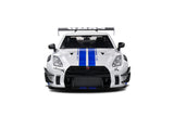 1:18 Nissan R35 GTR Liberty Walk 2.0 -- White w/Blue Stripes -- Solido