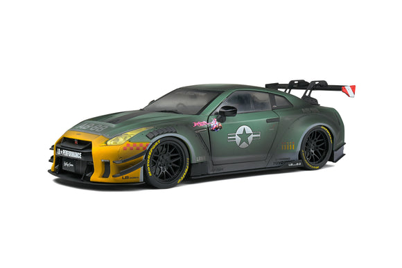 1:18 Nissan R35 GTR Liberty Walk 2.0 -- Army Fighter Livery -- Solido