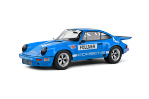 1:18 Porsche 911 IROC Riverside 1974 -- #4 Follmer Blue -- Solido