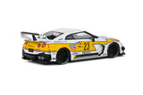 1:43 Nissan GTR R35 LB Silhouette Liberty Walk -- #23 White/Yellow -- Solido