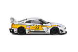 1:43 Nissan GTR R35 LB Silhouette Liberty Walk -- #23 White/Yellow -- Solido