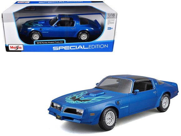 1:18 1978 Pontiac Firebird Trans Am -- Blue -- Maisto