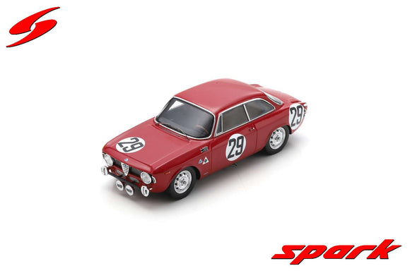 (Pre-Order) 1:43 1966 Spa 24h -- #29 Alfa Romeo 1600 GTA -- Spark 100 Years of Spa 24h