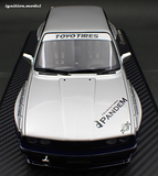 1:18 BMW M3 E30 PANDEM -- Silver/Blue -- Ignition Model IG3717