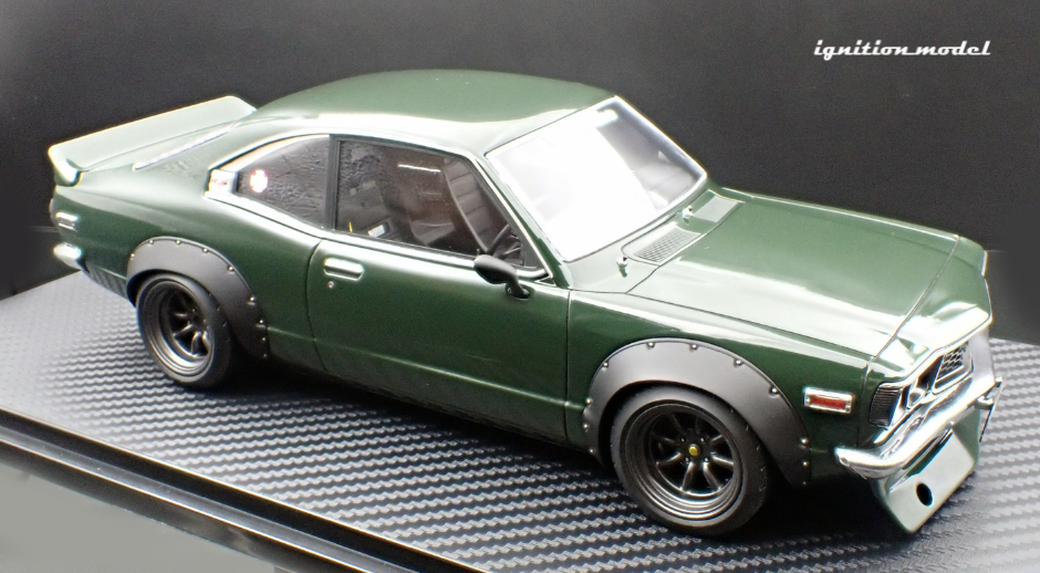 1:18 Mazda RX3 Savanna (S124A) Semi Works -- Green -- Ignition Model I 1:18 Mazda RX3 Savanna (S124A) Semi Works -- Green -- Ignition Model I