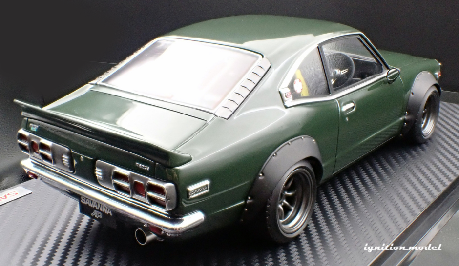 1:18 Mazda RX3 Savanna (S124A) Semi Works -- Green -- Ignition Model I