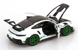 1:18 Porsche 911 (992) GT3 RS Coupe 2022 -- White w/Green Stripes -- Norev