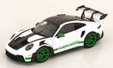 1:18 Porsche 911 (992) GT3 RS Coupe 2022 -- White w/Green Stripes -- Norev