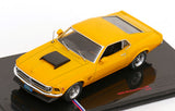 1:43 1970 Ford Mustang Boss 429 Fastback -- Yellow -- IXO Models