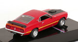 1:43 1969 Ford Mustang Mach 1 -- Red w/Black Bonnet -- IXO Models