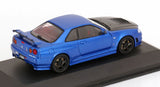1:43 Nissan Skyline GTR (R34) NISMO -- Metallic Blue / Black -- Solido