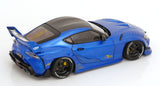 1:18 Toyota GR Supra (A90) Liberty Walk -- Blue / Black -- Solido
