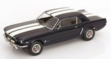 1:18 1965 Ford Mustang Hardtop Coupe -- Dark Blue w/White Stripes -- Norev