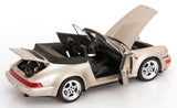 1:18 Porsche 911 (964) Carrera 2 Turbo Look Cabriolet -- Pearl Silver -- Norev