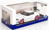 1:18 Toyota GR Supra (A90) Liberty Walk -- White w/Pink Wheels -- Solido