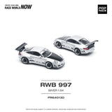 1:64 RWB 997 -- Silver -- Pop Race Porsche 911