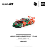 (Pre-Order) 1:64 Mazda RX7 (FD3S) LB-Super Silhouette -- #55 Orange/Green 787B Tribute -- Pop Race