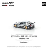 (Pre-Order) 1:64 Toyota Supra A90 Darwin Pro 66G WBK -- Silver Chrome -- Pop Race