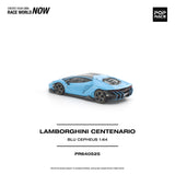 (Pre-Order) 1:64 Lamborghini Centenario -- Blu Cepheus (Blue) -- Pop Race