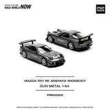 1:64 Mazda RX-7 (FD3S) RE-AMEMIYA Widebody -- Gun Metal Grey -- Pop Race