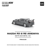 (Pre-Order) 1:64 Mazda RX-8 RE-AMEMIYA -- Gun Metal Grey -- Pop Race
