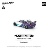 (Pre-Order) 1:64 Nissan Silvia S13 PANDEM -- White/Purple -- Pop Race
