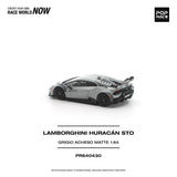 (Pre-Order) 1:64 Lamborghini Huracan STO -- Grigio Acheso Matte (Grey) -- Pop Race