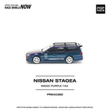 (Pre-Order) 1:64 Nissan Stagea w/R34 GTR Skyline Front -- Magic Purple -- Pop Race