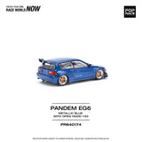 1:64 Honda Civic EG6 Pandem -- Metallic Blue w/Open Bonnet -- Pop Race