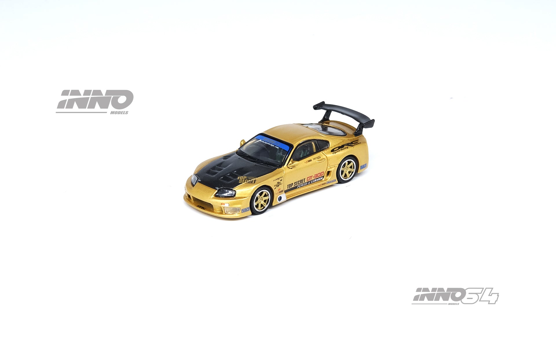 1:64 Toyota Supra (A80) TOP SECRET GT300 -- Gold -- INNO64