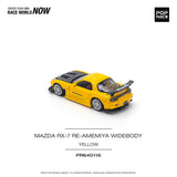 1:64 Mazda RX-7 (FD3S) RE-AMEMIYA Widebody -- Yellow -- Pop Race