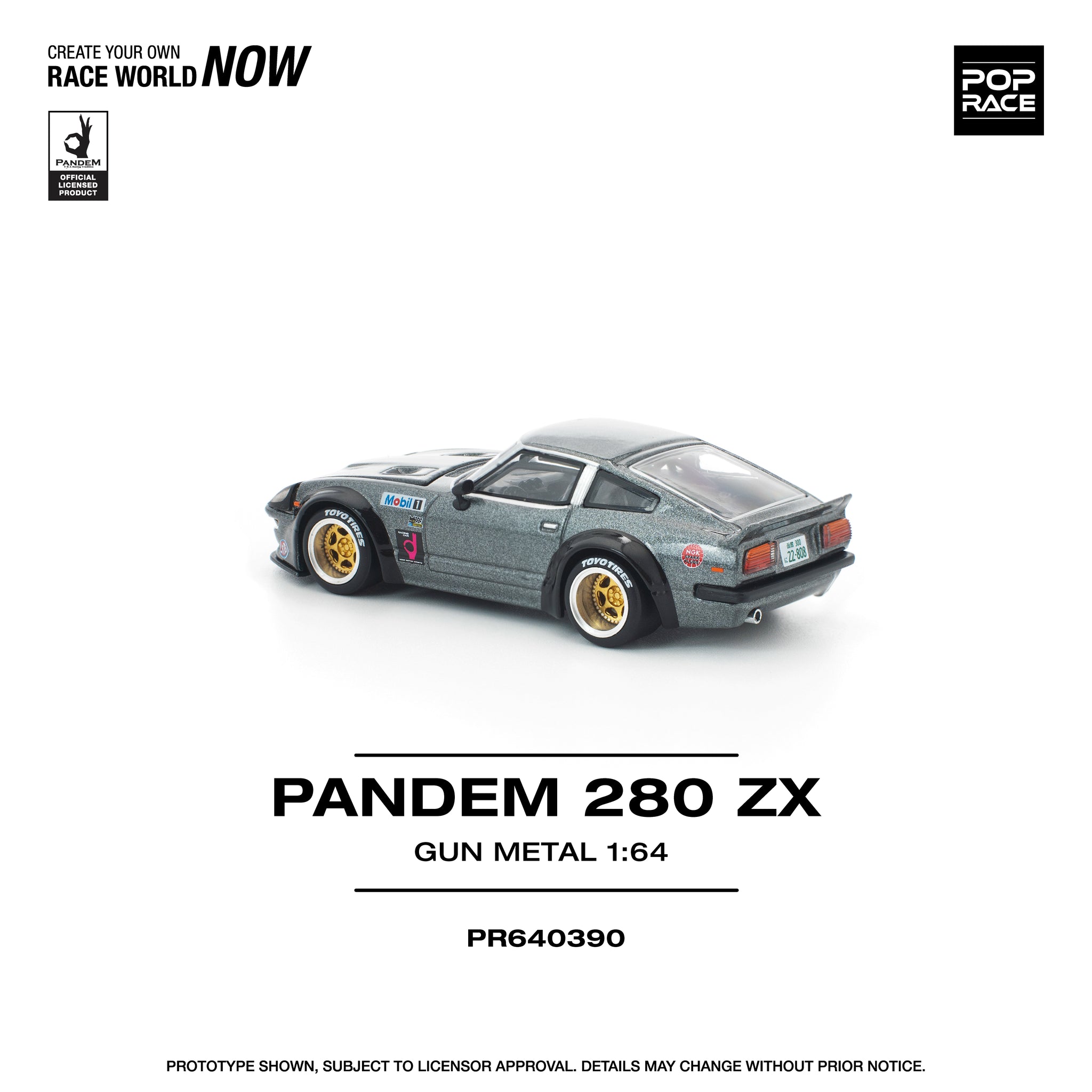 Pre-Order) 1:64 Datsun 280ZX PANDEM -- Gun Metal Grey -- Pop Race