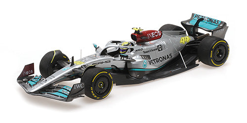 1:18 2022 Lewis Hamilton -- Spanish GP -- Mercedes-AMG W13 E -- Minichamps F1