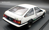 1:18 Toyota Corolla Levin 3Dr (AE86) BEV -- Initial D White/Black -- Ignition IG3807