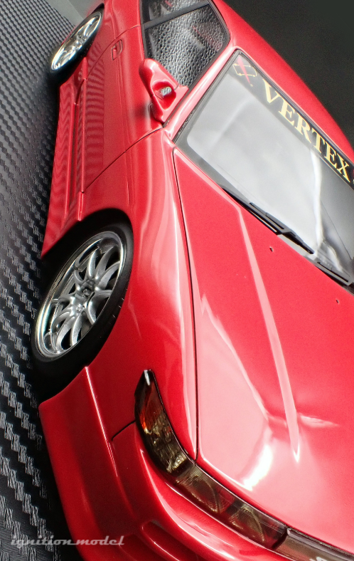 1:18 Nissan S13 Silvia VERTEX -- Red -- Ignition Model IG3584