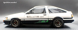 1:18 Toyota Corolla Levin 3Dr (AE86) BEV -- Initial D White/Black -- Ignition IG3807