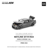 (Pre-Order) 1:64 Nissan R33 Skyline GTR -- Dark Chrome Series -- Pop Race