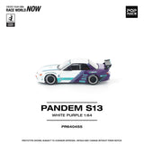 (Pre-Order) 1:64 Nissan Silvia S13 PANDEM -- White/Purple -- Pop Race
